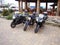 Three motorcycles sport bike