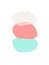 Three multi-colored transparent spots stacked. Vector illustration for design