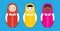 Three nesting dolls races