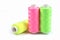 Three nice colorful bobbins