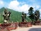 Three Nirvanas monuments at Big Buddha, Lan Tau Island, Hong Kong