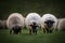 Three Norfolk Horn Sheep