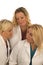 Three nurses medical females with happy expression