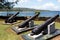 Three old canons at Fort Jekabs, Plymouth, Tobago