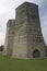 Three old vertical kilns for burning limestone in Gogoline near