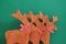 Three ornamental reindeer