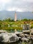 Three pagoda`s of the Chongsheng temple in Dali in spring