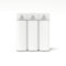 Three paint spray cans with white labels. 3d rendering