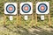 Three of paper archery targets