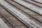 Three Parallel Railroad Tracks In A Rail Yard
