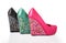 Three Party Crystal Encrusted Wedges