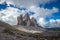 Three peaks. National Park Tre Cime di Lavaredo. Dolomites