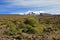 The three peaks of volcano coropuna in the andean mountains Peru