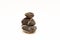 Three pebble stones isolated