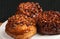 Three pecan sticky buns