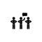 Three people monologue icon. Simple glyph, flat  of People talk icons for UI and UX, website or mobile application