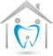 Three persons as tooth, family dentist and family logo
