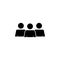 Three persons icon. Simple glyph, flat vector of People icons for UI and UX, website or mobile application