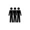 Three persons icon. Simple glyph, flat vector of People icons for UI and UX, website or mobile application