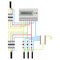 Three-phase network energy meter connection diagram.