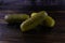Three pickled cucumber