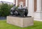 `Three Piece Reclining Figure`, by Henry Moore located outside Meadows Art Museum, Dallas, Texas