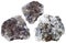 Three pieces of Sphalerite mineral stone