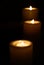 Three pillar candles