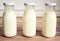 Three pint glass milk bottle