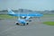 Three planes of KLM airline on the Schiphol Airport airfield