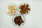 Three Plates Full of Sesame Ladoo, Til ko Laddu, Jaggery Peanuts Laddoo for Maghe Sankranti and Makar Sankranti Festival