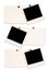 Three polaroid frame photo prints index cards row vertical