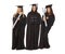 Three pretty female graduates smiling happy