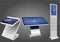 Three Promotional Interactive Information Kiosk, Advertising Display, Terminal Stand, Touch Screen Display.