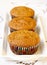 Three pumpkin muffins