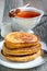 Three pumpkin pancakes