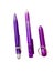 Three purple plastic pens