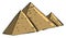 Three pyramids, illustration, vector