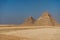 The three pyramids of the Necropolis of Giza, Khufu Cheops, Kh