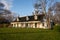 Three quarter landscape view of the Alice Austen House, a Dutch Colonial house located