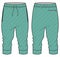 Three quarter Shorts design concept vector template, Bermuda Capri Pants concept with front and back view for Soccer, basketball