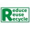 The Three R s of Zero waste lettering text sign or logo. Waste management concept. Reduce, reuse, recycle and refuse