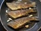 Three Rainbow Trout in the Frying Pan