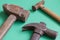 Three random vintage hammers of different sizes
