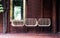 Three rattan chair in balcony