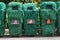 Three recycle bins