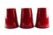 Three Red Party Cups