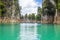 The Three rocks in Cheow Lan Lake, Khao Sok National Park, Thailand