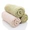 Three Rolled Bath Towels