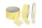 Three rolls of masking tapes on a white